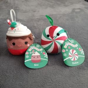 NWT Sivi Dulce 3" Squishmallows plush Christmas Holiday ornament 2023
